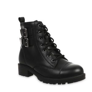 Black combat boots for girls